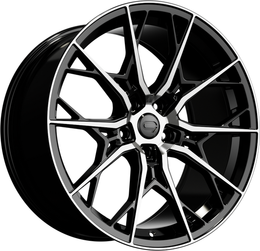 CADES Sentinel, 20 x 10 inch, 5x112 PCD, ET35 Black Polished, Single Wheel