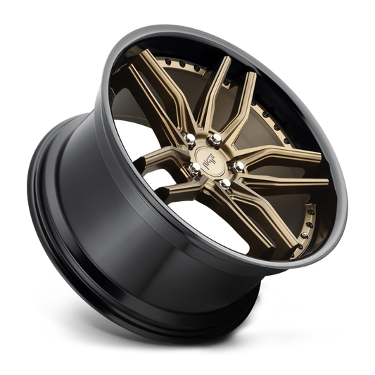 Niche Methos, 19 x 8.5 inch, 5x112 PCD, ET42 Matte Bronze / Glossy Black, Single Wheel