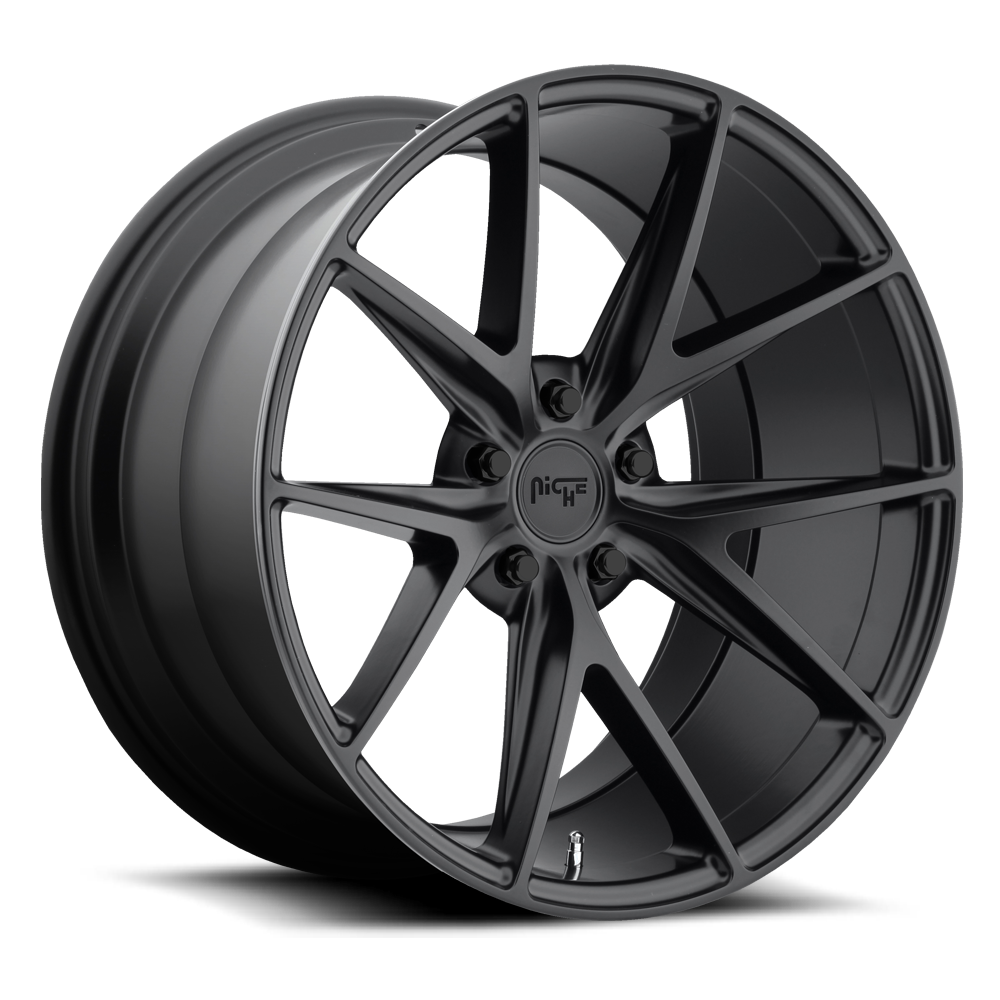 Niche Misano, 20 x 9 inch, 5x130 PCD, ET50 Matte Black, Single Wheel