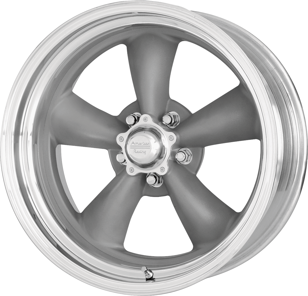 American Racing Torq Thrust II, 20 x 8 inch, ET0 Magnesium Gray with Machined Lip Single Wheel