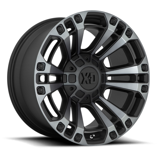 XD Monster 3, 20 x 9 inch, 6x135 / 6x139 PCD, ET18 Satin Black w/ Gray Tint Single Wheel