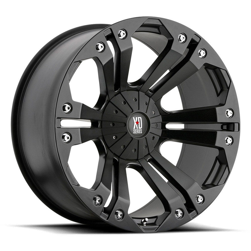 XD Monster, 18 x 9 inch, 5x127 / 5x139 PCD, ET18 Matte Black Single Wheel