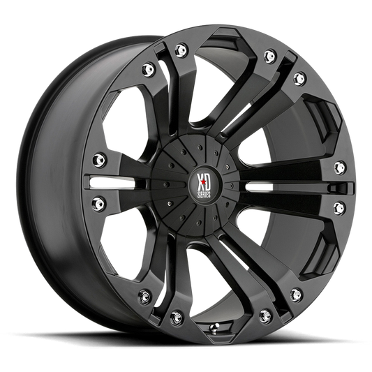 XD Monster, 18 x 9 inch, 5x127 / 5x139 PCD, ET18 Matte Black Single Wheel