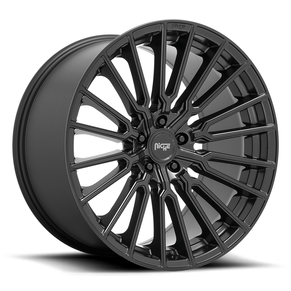 Niche Premio, 22 x 10 inch, 5x112 PCD, ET35 Matte Black, Single Wheel