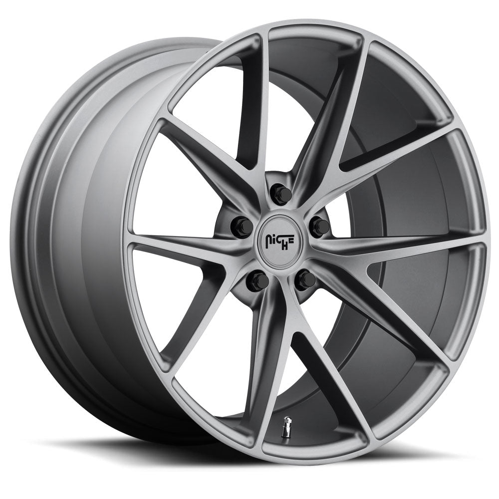 Niche Misano, 18 x 8 inch, 5x112 PCD, ET42 Anthracite, Single Wheel