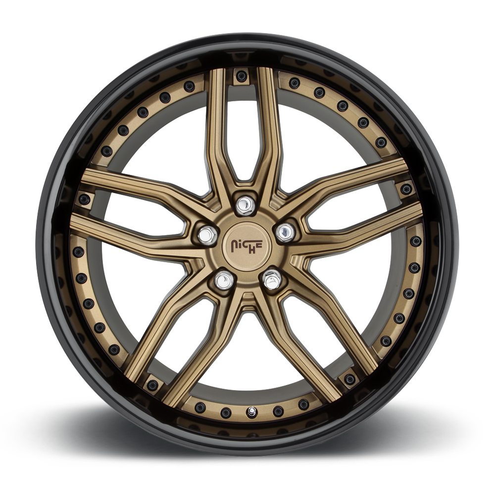 Niche Methos, 19 x 8.5 inch, 5x112 PCD, ET42 Matte Bronze / Glossy Black, Single Wheel