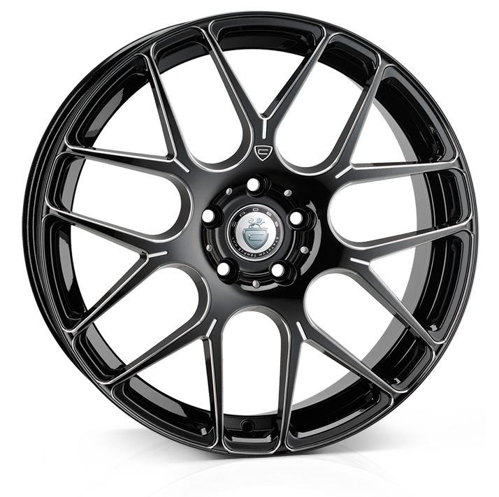 CADES Bern, 22 x 9.5 inch , 5-120 PCD, ET45,  Black Accent, Single Wheel