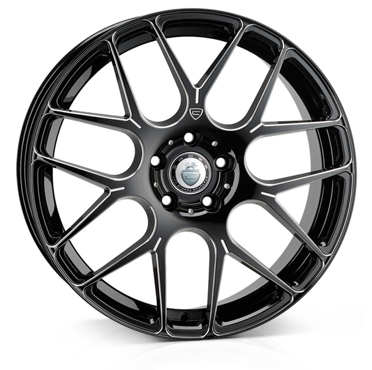 CADES Bern, 22 x 9.5 inch , 5-120 PCD, ET45,  Black Accent, Single Wheel