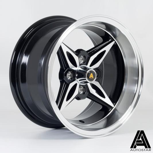 Autostar Kanji, 14 x 9 inch, 4100 PCD, ET-13 PFBlack Single Wheel