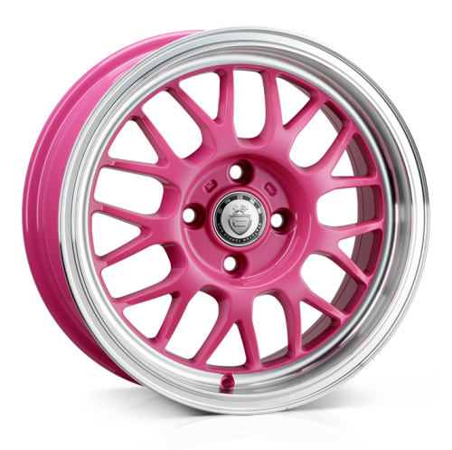 CADES Eros, 15 x 6.5 inch , 4-100 PCD, ET30,  Pink, Single Wheel