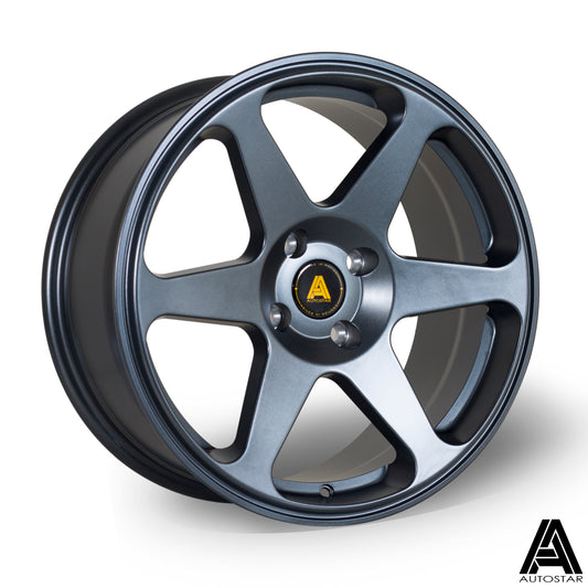 Autostar Chaser, 17 x 8 inch, 4100 PCD, ET35 FGunmetal Single Wheel