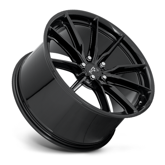 Niche Rainier, 19 x 8.5 inch, 5x112 PCD, ET42 Gloss Black, Single Wheel