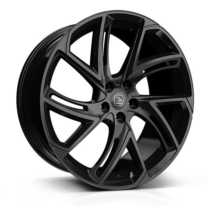 HAWKE WHEELS Condor, 22 x 9.5 inch , 5x108 PCD, ET39,  Black Stealth, Single Wheel