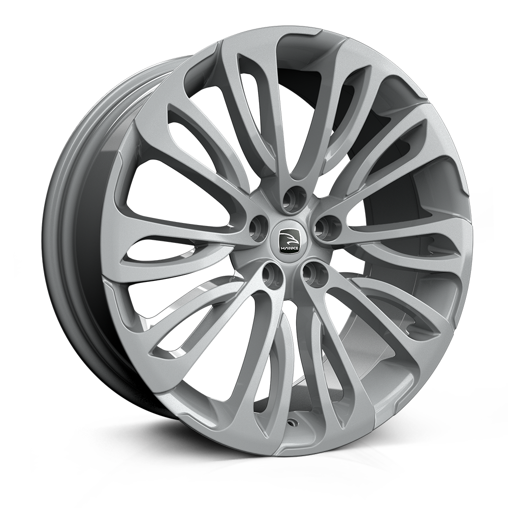 HAWKE WHEELS Halcyon, 22 x 9.5 inch , 5-120 PCD, ET40,  Silver, Single Wheel