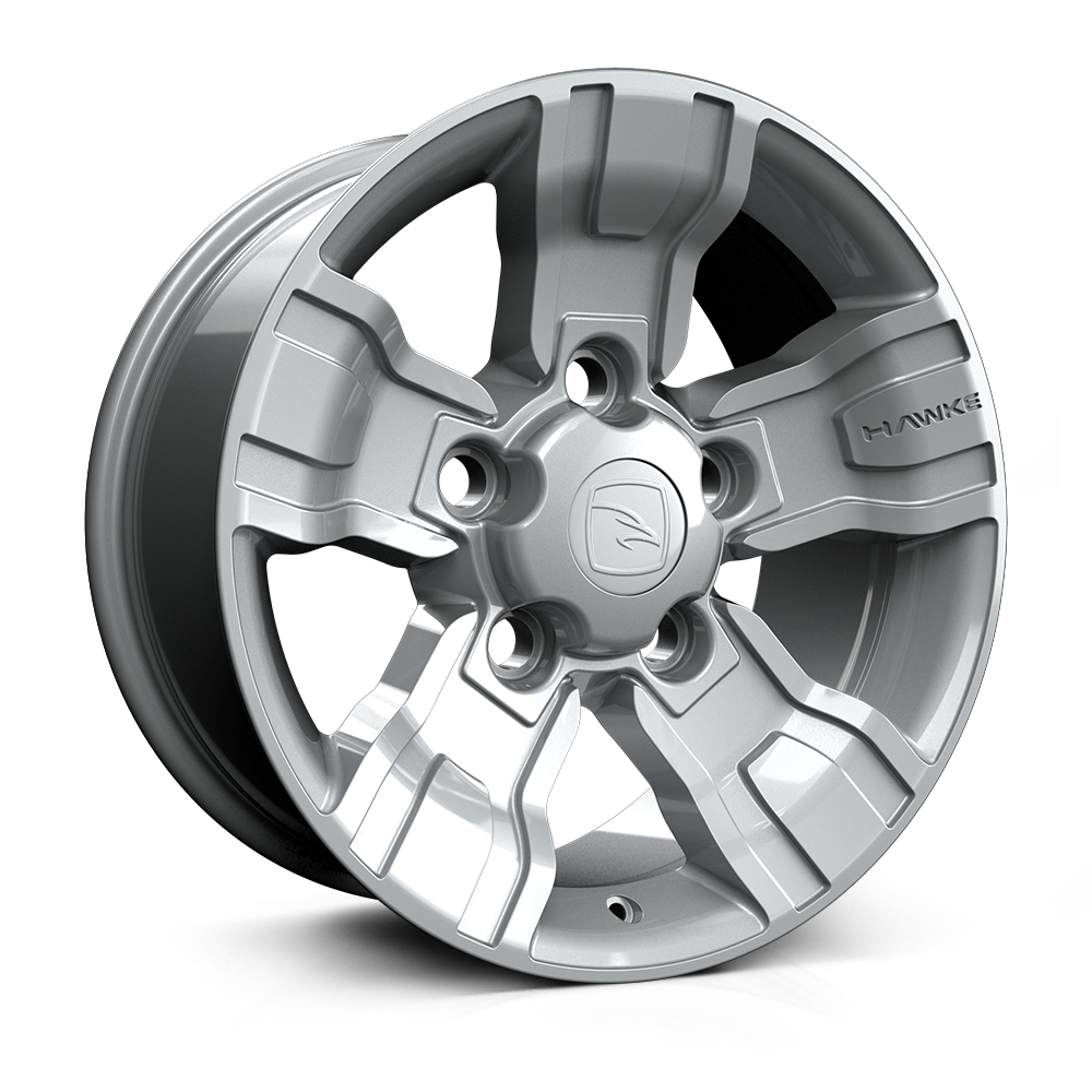 HAWKE WHEELS Osprey, 18 x 8.5 inch , 5-165 PCD, ET20,  Silver, Single Wheel