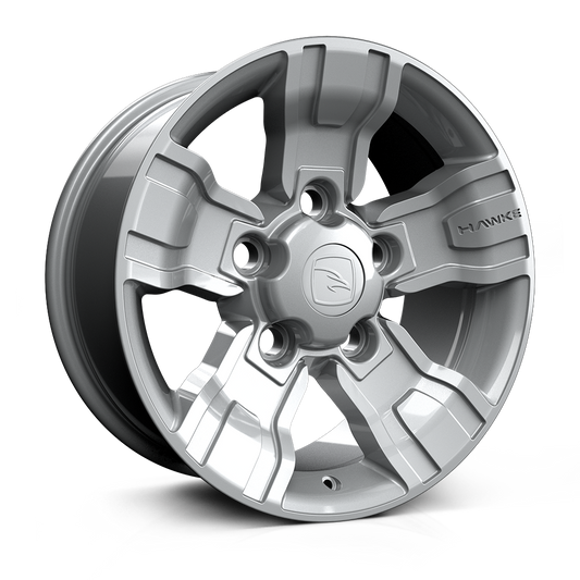 HAWKE WHEELS Osprey, 18 x 8.5 inch , 5-165 PCD, ET20,  Silver, Single Wheel