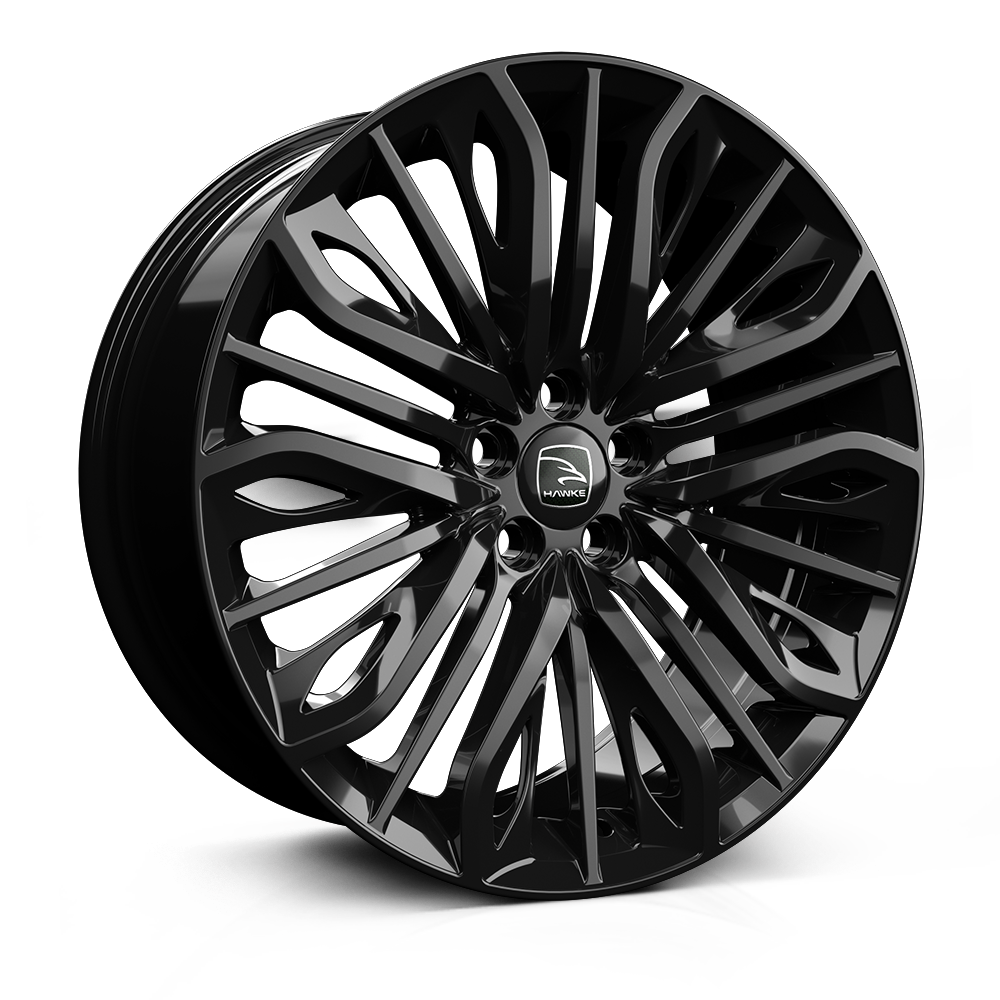 HAWKE WHEELS Vega, 20 x 8.5 inch , 5-108 PCD, ET45,  Black, Single Wheel