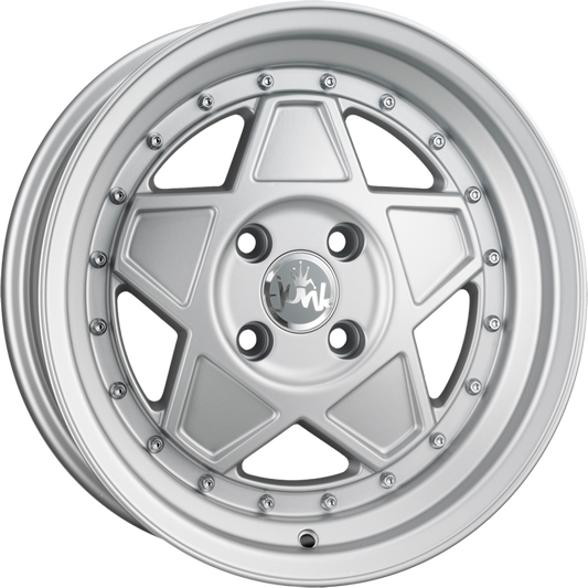 Junk Re'jekt, 15 x 8 inch, 4x100 PCD, ET20 Silver Polished, Single Wheel