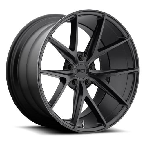 Niche - Misano, 20 x 10.5 inch, 5x112 PCD, ET27 in MATTE BLACK Set of four