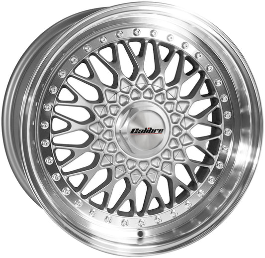 Calibre - Vintage 8.0x16 (Silver / Polished Lip) 4x100 PCD, Single Wheel