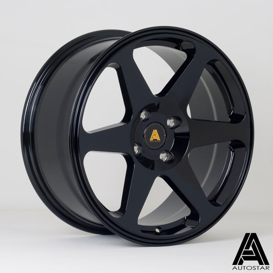 Autostar Chaser, 17 x 8 inch, 4x108 PCD, ET35, Black, Single Wheel