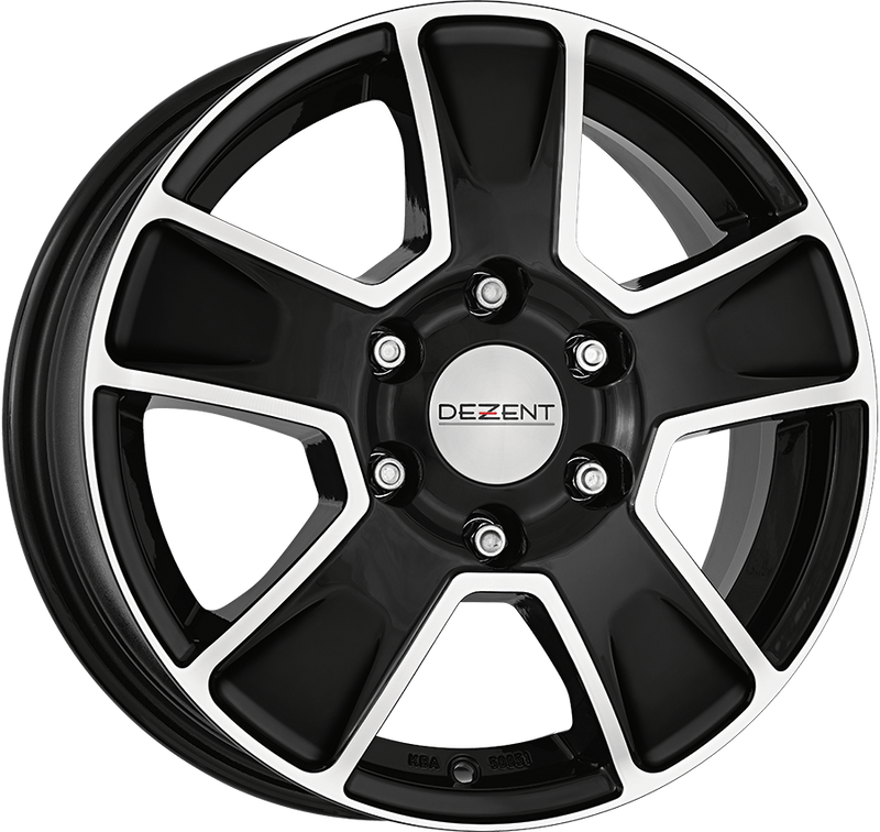 Dezent - Van Dark 6.5x16 (Black / Polished) 5x112 PCD, Single Wheel