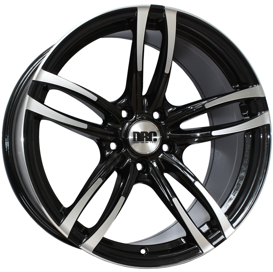 DRC - DMF 8.0x18 (Black / Polished Face) 5x120 PCD, Single Wheel