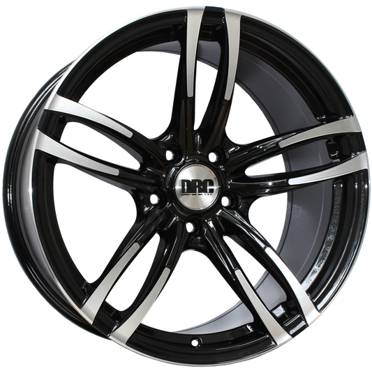 DRC - DMF 8.0x18 (Black / Polished Face) 5x120 PCD, Single Wheel