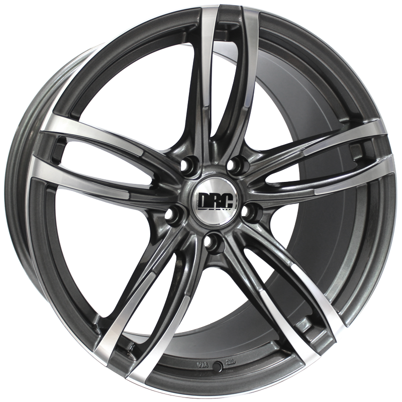 DRC - DMF 8.0x18 (Gunmetal / Polished Face) 5x120 PCD, Single Wheel