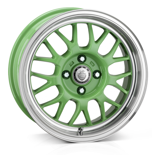 CADES Eros, 15 x 6.5 inch , 4-100 PCD, ET30,  Green, Single Wheel