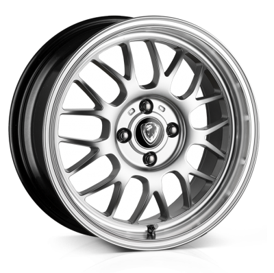 CADES Eros, 15 x 6.5 inch , 5-100 PCD, ET35,  Silver lip Polish, Single Wheel