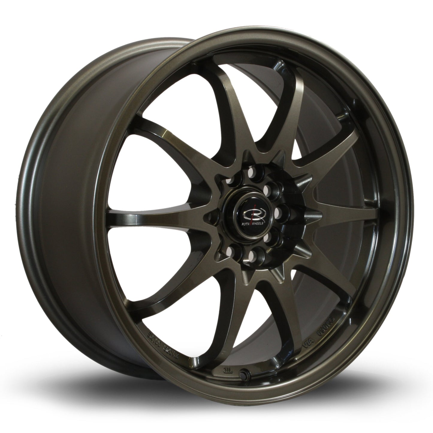 Rota Fight, 17 x 8 inch, 5x100~5x114 PCD, ET44, Bronze, Single Wheel