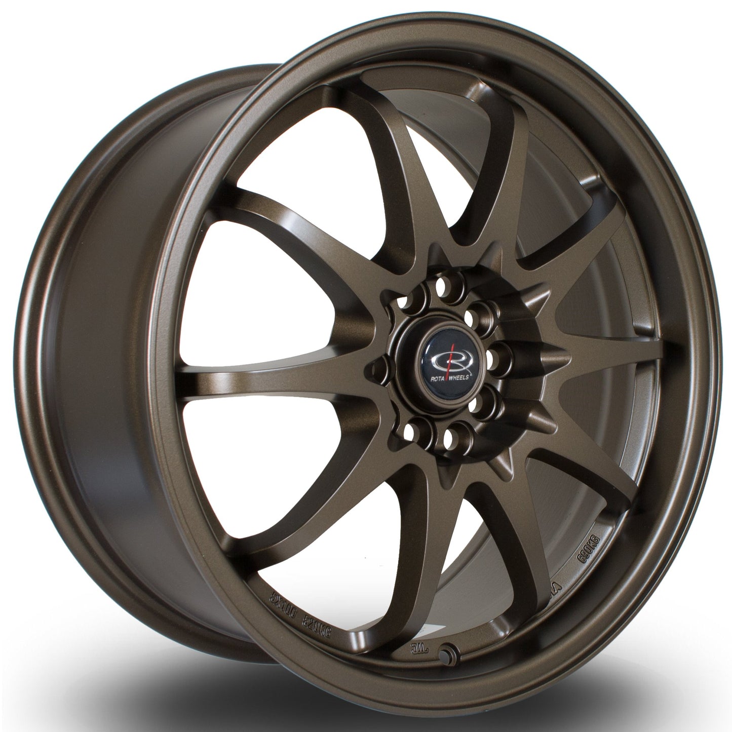 Rota Fight, 17 x 8 inch, 5x100~5x114 PCD, ET48, MBronze3, Single Wheel