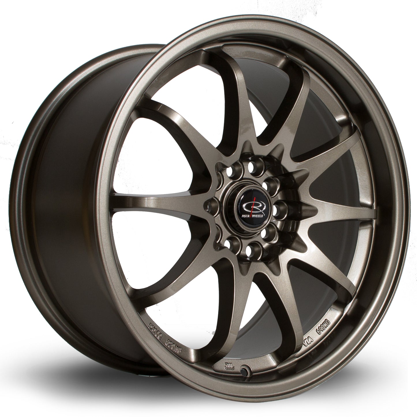 Rota Fight, 17 x 9 inch, 5x100~5x114 PCD, ET35, Bronze, Single Wheel