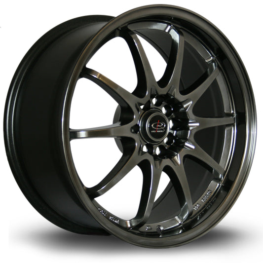 Rota Fight, 18 x 8.5 inch, 5x100~5x114 PCD, ET30, HBlack, Single Wheel