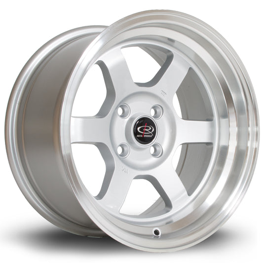 Rota Grid-V, 15 x 8 inch, 4x100 PCD, ET0, RLSilver, Single Wheel