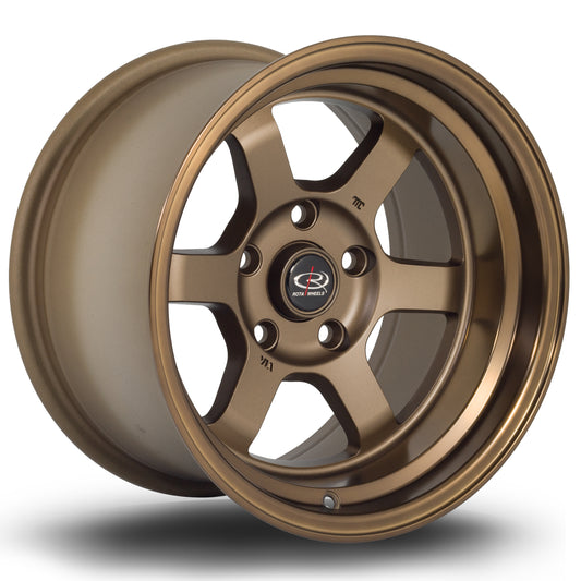 Rota Grid-V, 15 x 9 inch, 5x114 PCD, ET0, SPBronze, Single Wheel