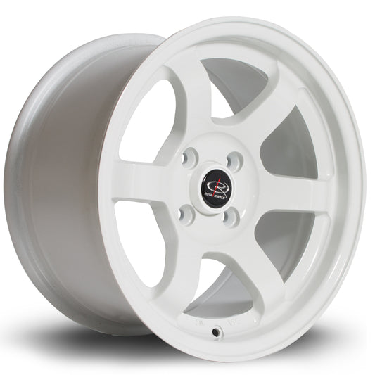 Rota Grid, 15 x 8 inch, 4x100 PCD, ET20, White, Single Wheel