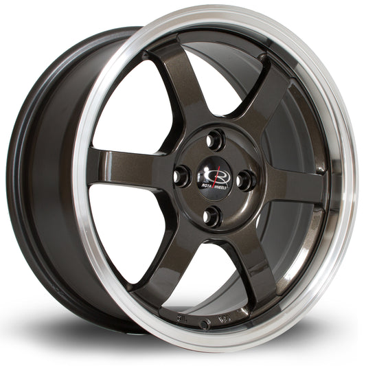 Rota Grid, 16 x 7 inch, 4x100 PCD, ET40, RLGunmetal, Single Wheel