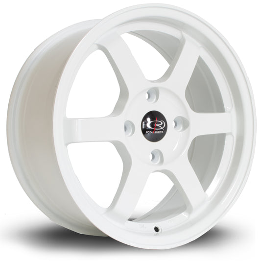 Rota Grid, 16 x 7 inch, 4x100 PCD, ET40, White, Single Wheel