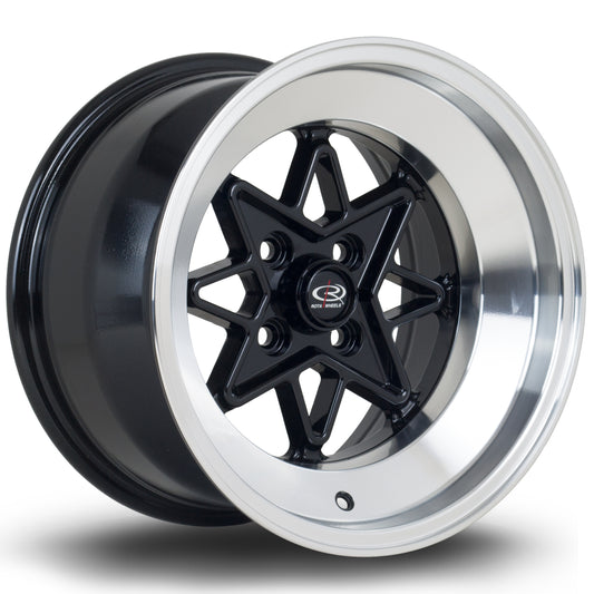 Rota Hachi, 15 x 9 inch, 4x100 PCD, ET0, RLBlack, Single Wheel