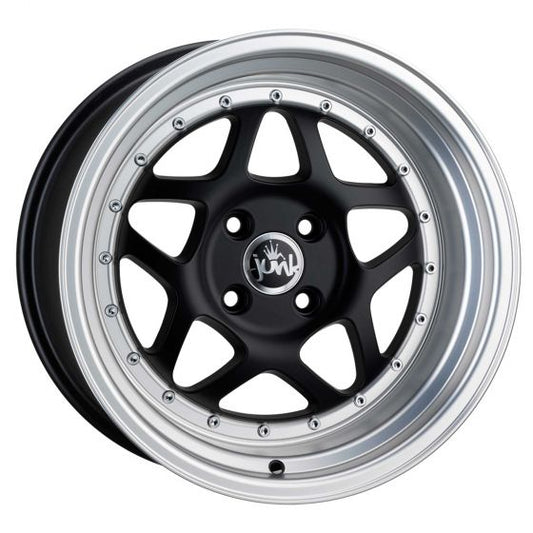 Junk Eighty-Six, 16 x 9 inch, 4108 PCD, ET20 Matt Black with Polished Lip, Single Wheel