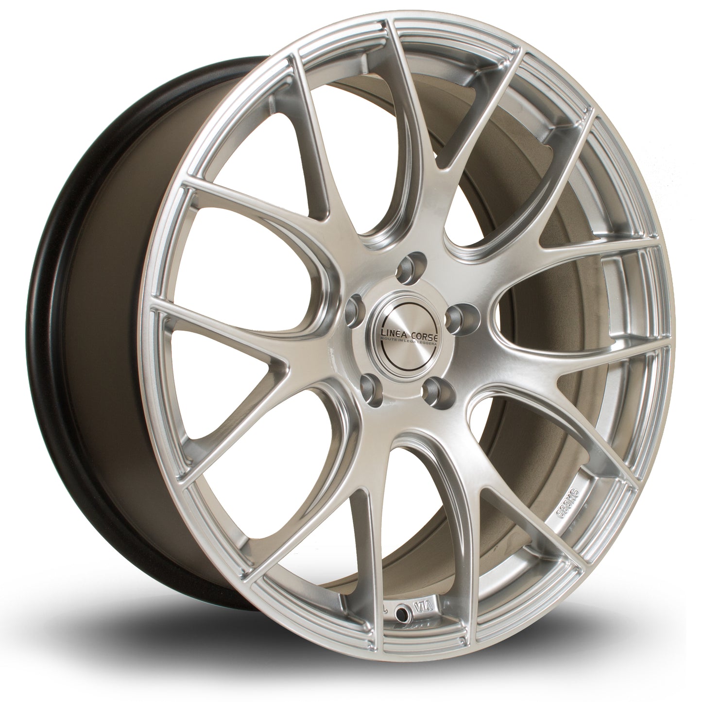 Linea Corse LC818, 19 x 8.5 inch, 5x100 PCD, ET38, HSilver, Single Wheel