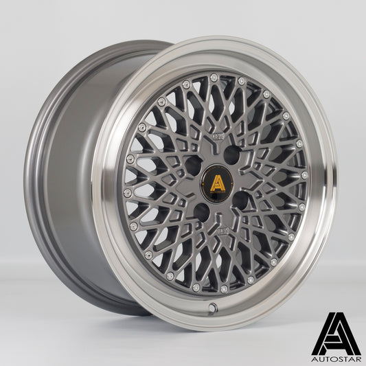 Autostar Minus, 16 x 7.5 inch, 4x100 PCD, ET25, RLGunmetal, Single Wheel