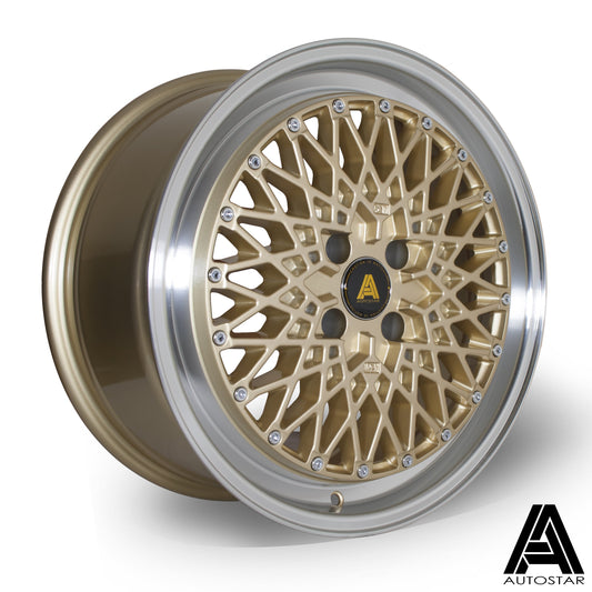 Autostar Minus, 17 x 8 inch, 5x100 PCD, ET30, RLGold, Single Wheel