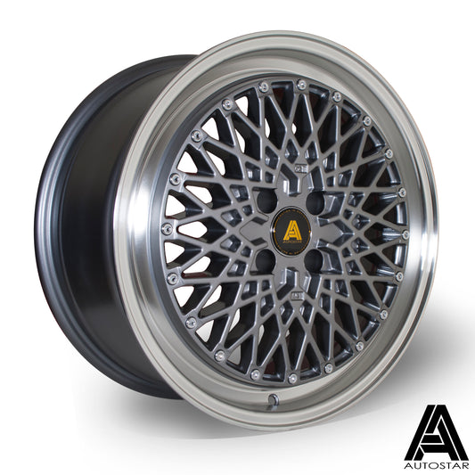 Autostar Minus, 17 x 8 inch, 5x100 PCD, ET30, RLGunmetal, Single Wheel