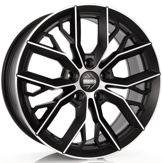 MOMO - Massimo 7.5x17 (Matt Black Polished) 5x120 PCD, Single Wheel