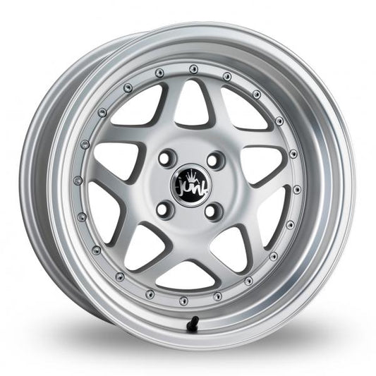 Junk Eighty-Six, 16 x 9 inch, 4x100 inch, ET20 Matt Silver with Polished Lip, Single Wheel