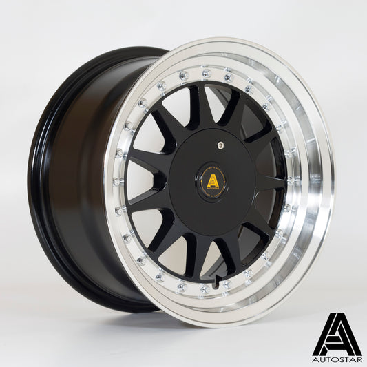 Autostar Raider, 15 x 7.5 inch, 4x108~4x100 PCD, ET20, RLBlack, Single Wheel