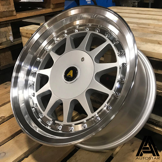 Autostar Raider, 15 x 7.5 inch, 4x108~4x100 PCD, ET20, RLSilver, Single Wheel